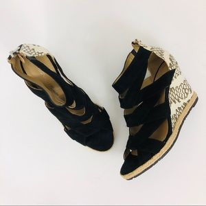 Donald J. Pliner Malery Wedge Zip Back Sandals 7.5